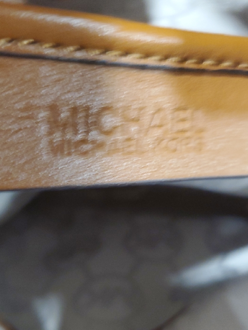 Michael Kors Tan Canvas Drawstring Shoulder Bag with Brown Leather Trim - Picture 13 of 17